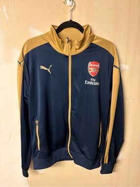 Arsenal 2015/16 Track Jacket – Puma – Men's Large – Navy/Gold